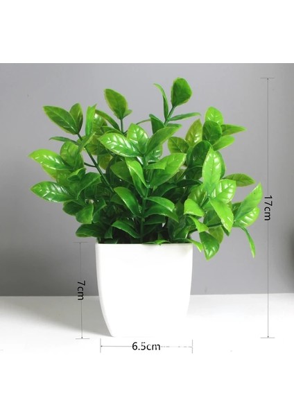 Gjl Yapay Bonsai Yeşil Sahte Bitki Okaliptüs Çiçek Saksı Bitki Kapalı Açık Ev Yatak Odası Bahçe Dekorasyon Malzemeleri (Yurt Dışından)