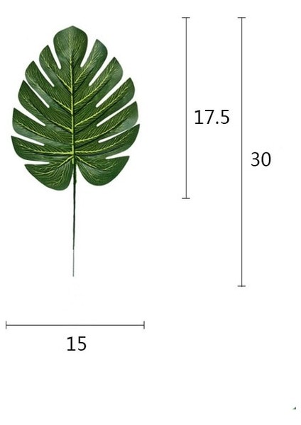 No 2 Küçük Monstera Yapay Sahte Monstera Palmiye Yaprakları Yeşil Tropikal Bitkiler Yaprak Düğün Dıy Çiçek Aranjmanı Ev Dekorasyon Gerçek Dokunmatik Yapraklar (Yurt Dışından)