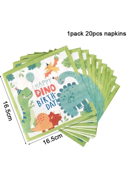 1 Paket Peçete Dinozor Parti Malzemeleri Dinozor Sofra Seti Mutlu Doğum Günü Partisi Süslemeleri Çocuklar Çocuk Jungle Safari Parti Bebek Duş Iyilik (Yurt Dışından)