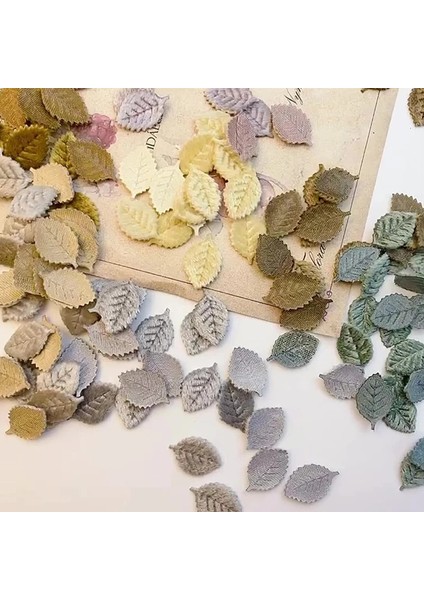 07 20 Adet Sahte Ağaç Yaprağı Mini Kadife Yapay Yapraklar Düğün Ev Dekorasyonu Için Dıy El Yapımı Çelenk Scrapbooking Craft Aksesuarı (Yurt Dışından)