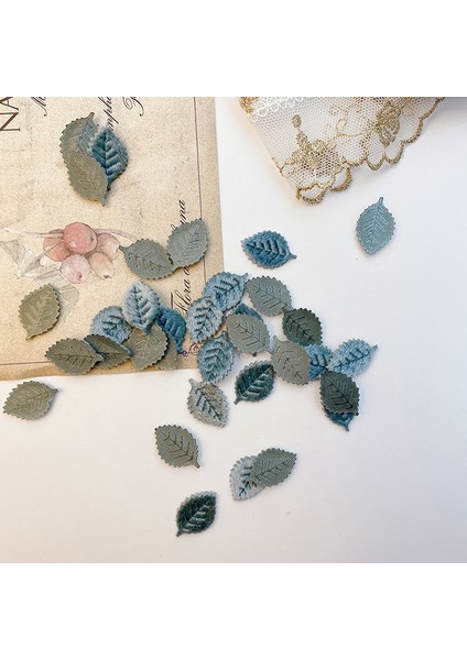 07 20 Adet Sahte Ağaç Yaprağı Mini Kadife Yapay Yapraklar Düğün Ev Dekorasyonu Için Dıy El Yapımı Çelenk Scrapbooking Craft Aksesuarı (Yurt Dışından)