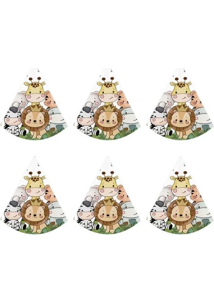 Hat-6pcs Masa Örtüsü Süslemeleri 180*108 cm Orman Safari Tema Parti Malzemeleri Tek Kullanımlık Masa Örtüsü Bebek Duş Çocuk Doğum Günü Partisi Iyilik (Yurt Dışından)