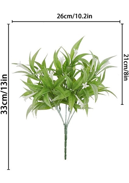 Petunya-Beyaz 1 Adet Yapay Çiçekler Simülasyon Petunya Simüle Bitkiler Morning Glory Yeşil Yaprak Plastik Çiçekler Ev Dış Dekorasyon (Yurt Dışından)