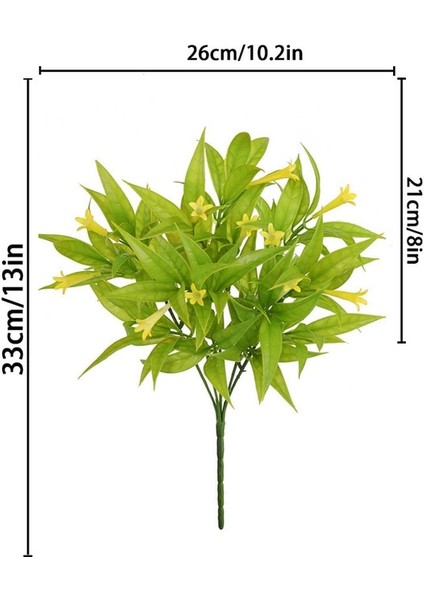 Petunya-Sarı 1 Adet Yapay Çiçekler Simülasyon Petunya Simüle Bitkiler Morning Glory Yeşil Yaprak Plastik Çiçekler Ev Dış Dekorasyon (Yurt Dışından)