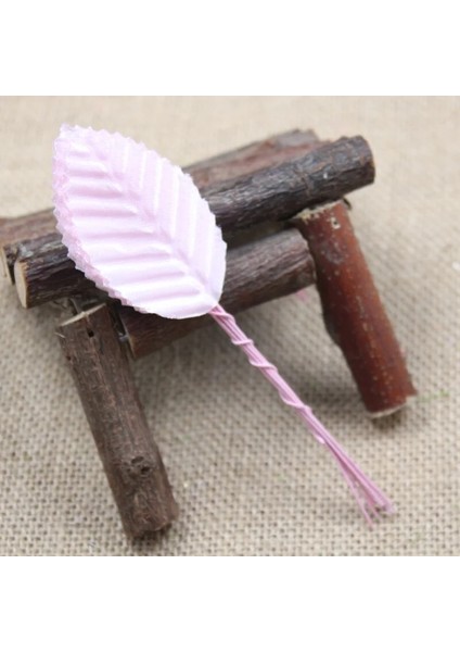 Kırmızı 50 Adet/grup 5 cm Ponpon Mini Simüle Yapraklar Yapay Ipek Yaprak Buketi Çelenkler Dıy Düğün Scrapbooking Sahte Yaprak Çiçek (Yurt Dışından)