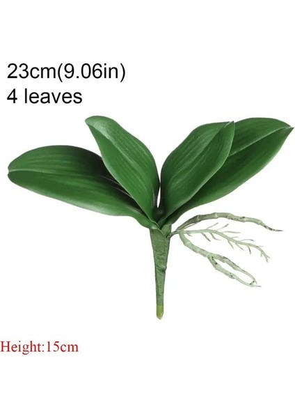 23 cm -4 Yapraklar Phalaenopsis Yaprağı Yapay Bitki Yaprağı Dekoratif Çiçekler Ev Dekor Orkide Yaprakları (Yurt Dışından)