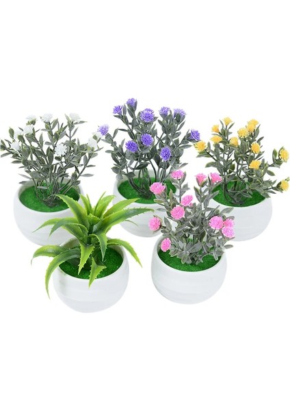 B06 1 Adet Mini Yapay Bitkiler Bonsai Sahte Çiçekler Aloe Masa Saksı Süsler Küçük Simüle Ağaç Pot Bitki Ev Dekorasyon El Sanatları (Yurt Dışından)
