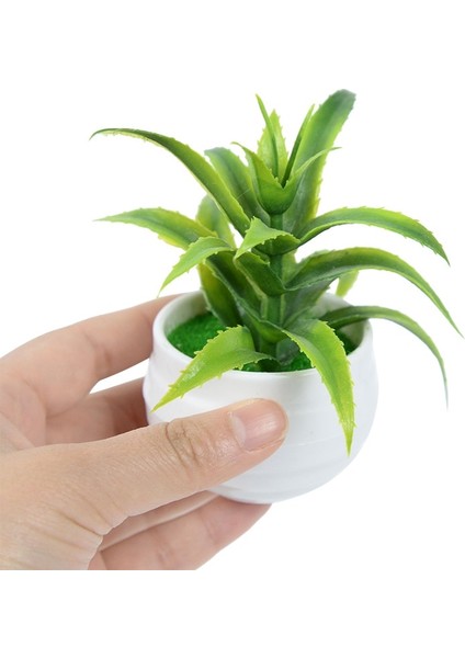 B06 1 Adet Mini Yapay Bitkiler Bonsai Sahte Çiçekler Aloe Masa Saksı Süsler Küçük Simüle Ağaç Pot Bitki Ev Dekorasyon El Sanatları (Yurt Dışından)