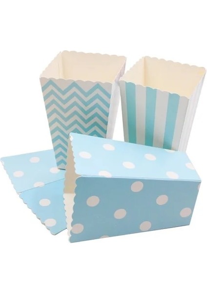 Mutil Mavi Yeni!12 Adet/grup Patlamış Mısır Kutusu/fincan Pembe Tema Parti Dekorasyon Çocuklar Için Mutlu Doğum Günü Noel Düğün Parti Bebek Duş Malzemeleri (Yurt Dışından)