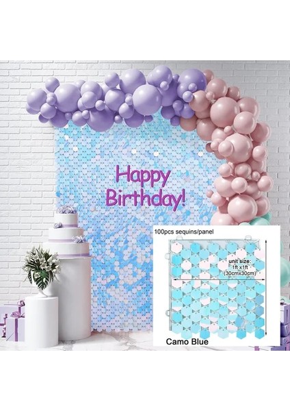 Stil 7 Yanardöner Parti Payet Zemin Glitter Pırıltılı Kare Payet Paneli Düğün Doğum Günü Partisi Dekorasyon Bebek Duş Perdesi (Yurt Dışından)