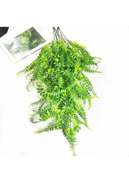 1 Adet 90 cm Farsça Eğreltiotu Yaprakları Sarmaşık Odası Dekor Asılı Yapay Bitki Plastik Yaprak Çim Düğün Parti Duvar Balkon Dekorasyon (Yurt Dışından)