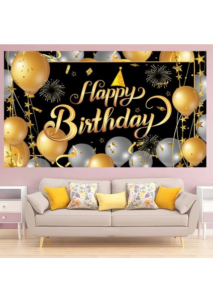 Mix 10 Adet C Gül Altın Siyah Mutlu Doğum Günü Partisi Arka Planında Banner Yetişkin Tema Parti Dekorasyon Dıy Parti Altın Glitter Fotoğraf Arka Plan Bezi (Yurt Dışından) modelleri