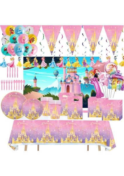 10 Adet Pembe Bıçaklar Disney Prenses Kale Pembe Doğum Günü Partisi Malzemeleri Plakalar Peçeteler Masa Örtüsü Kızlar Için Bebek Duş Düğün Parti Dekorasyon (Yurt Dışından)