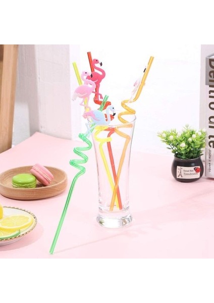 5 Parça Renkli Pipet Seti - Emojili Spiral Kokteyl - Çocuk Pipeti Temizleme Fırçalı modelleri