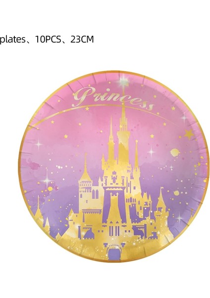 10 Adet Pembe Bıçaklar Disney Prenses Kale Pembe Doğum Günü Partisi Malzemeleri Plakalar Peçeteler Masa Örtüsü Kızlar Için Bebek Duş Düğün Parti Dekorasyon (Yurt Dışından)