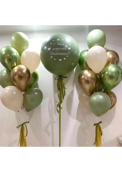 1 Adet 10/18 Inç Metalik Altın Avokado Yeşil Lateks Balonlar Doğum Günü Partisi Dekoru Temizle Kabarcık Topları Çıkartmalar Bebek Duş Düğün Dekor (Yurt Dışından)