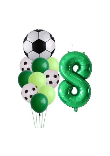 30 Inç Numarası 8 Çocuklar Favori Futbol Doğum Günü Partisi Dekor Kulübü Yeşil Futbol Sofra Masa Örtüsü Bayrağı Çocuklar Şenlikli Parti Dekorasyon Malzemeleri (Yurt Dışından)