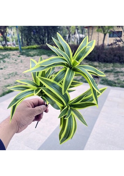 Mor Simülasyon Yeşil Bitki Plastik Zambak Dalları Yapraklar Sahte Çiçek Pot Olmadan Saksı Çalışması Masaüstü Dekorasyon Yapay Bitkiler (Yurt Dışından) fırsatları