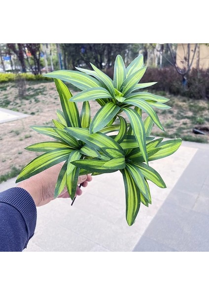 Mor Simülasyon Yeşil Bitki Plastik Zambak Dalları Yapraklar Sahte Çiçek Pot Olmadan Saksı Çalışması Masaüstü Dekorasyon Yapay Bitkiler (Yurt Dışından) indirimleri