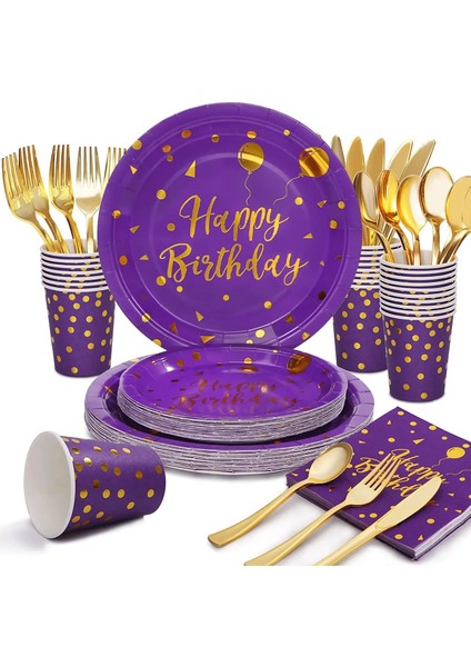 Balon 1 Adet Mor Parti Mutlu Doğum Günü Mektupları Tek Kullanımlık Sofra Seti Fincan Tabakları Payet Yetişkin Doğum Günü Partisi Dekoru Gelin Duş Malzemeleri (Yurt Dışından)