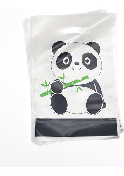 Hediye Çantası 10 Adet Karikatür Panda Doğum Günü Partisi Süslemeleri Tek Kullanımlık Sofra Setleri Tabak Bardak Kağıt Havlu Saman Bebek Duş Parti Balon Şekeri (Yurt Dışından)