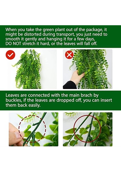 Beyaz Farsça Fern Yaprakları Sarmaşıklar Odası Dekor Asılı Yapay Bitki Plastik Yaprak Çim Düğün Parti Duvar Balkon Dekorasyon Çelenk (Yurt Dışından)