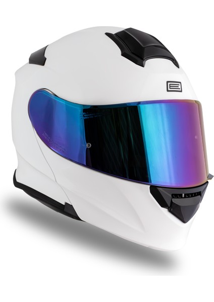 Delta Basic Beyaz Çene Açılır Kask
