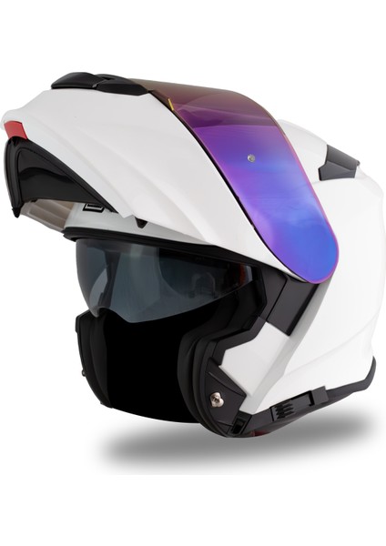 Delta Basic Beyaz Çene Açılır Kask