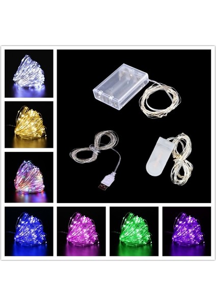 Niulou Sıcak 10M100LED 1M/2M/3M/5M/10M Peri Dize Işıklar LED USB Açık Pil Kumandalı Garland Noel Süslemeleri Noel Yeni Yıl Süsler Dekor (Yurt Dışından)