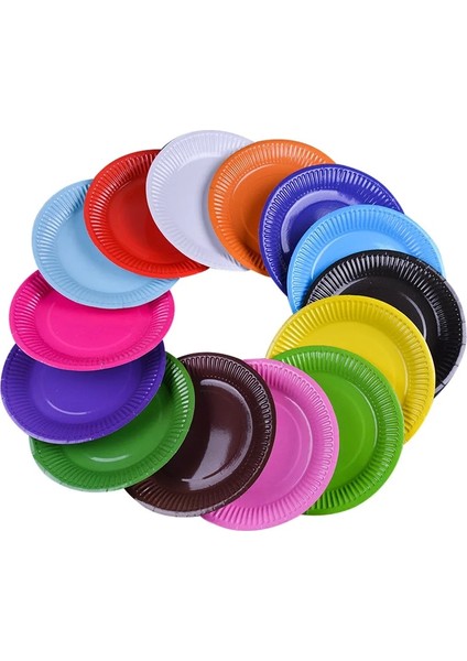 Fincan 10 Adet 10 Adet/grup Tek Kullanımlık Bardak 250 ml Kağıttan Yapılmış Kırmızı Mavi Yeşil Pembe Sarı Mor Turuncu Doğum Günü Partisi Dekorasyon Malzemeleri (Yurt Dışından)