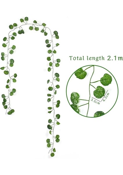 Stil 9 3 Adet 210 cm Plastik Yapay Bitki Asma Ev Bahçe Dekorasyonu Sahte Yapraklar Sarmaşık Yeşil Sarmaşık Yeşillik Çelenk Yatak Odası/ofis Için (Yurt Dışından)