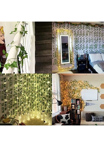 Stil 9 3 Adet 210 cm Plastik Yapay Bitki Asma Ev Bahçe Dekorasyonu Sahte Yapraklar Sarmaşık Yeşil Sarmaşık Yeşillik Çelenk Yatak Odası/ofis Için (Yurt Dışından)
