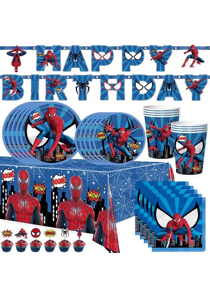 Patlamış Mısır Kutusu-6 Adet Yeni Örümcek Adam Parti Süslemeleri Tek Kullanımlık Sofra Kağıt Torba Masa Örtüsü Kek Topper Bebek Duş Çocuklar Doğum Günü Partisi Malzemeleri (Yurt Dışından) fırsatları