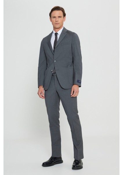 Slim Fit Dar Kesim Mono Yaka %100 Yün Takım Elbise fiyatları