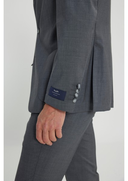 Slim Fit Dar Kesim Mono Yaka %100 Yün Takım Elbise indirimleri