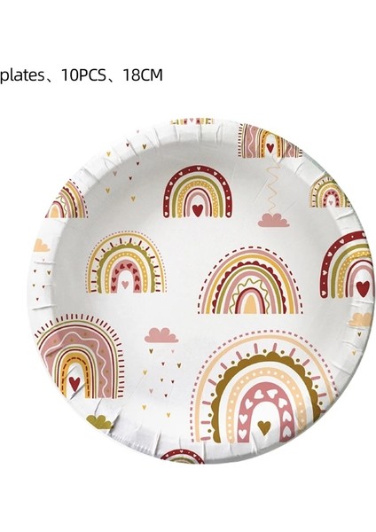 Kahve Bohem Tema Doğum Günü Dekor Gökkuşağı Tek Kullanımlık Sofra Kağıt Bardak Tabak Peçete Boho Tarzı Düğün Bebek Duş Parti Malzemeleri (Yurt Dışından) indirimleri
