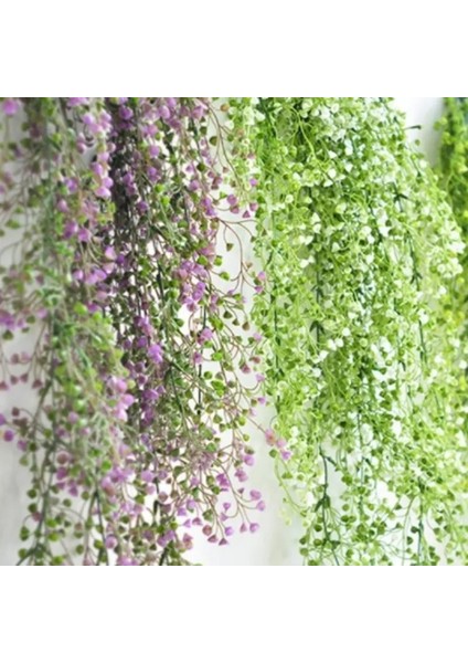 L-80 cm Yeşil Yapay Bitki Sarmaşıklar Duvar Asılı Rattan Açık Bahçe Düğün Ev Dekorasyon Aksesuarları Plastik Yapraklar Sahte Bitkiler (Yurt Dışından)