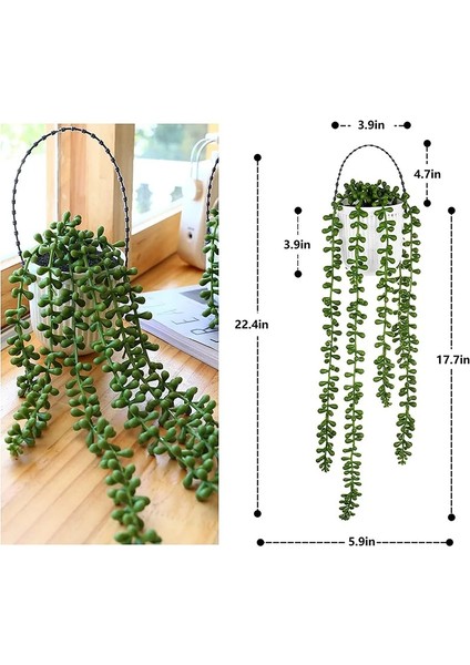 Saksısız Kar Bezelye Yapay Asma Bitkiler Asılı Inciler Etli Asma Yeşil Ev Dekorasyon Plastik Çelenk Düğün Dekor Rattan Succulents (Yurt Dışından) fırsatları