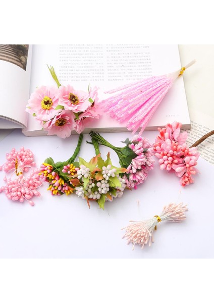 Stil 20 6/10/12/60/70/90/144 Adet Pembe Karışık Hibrid Çiçek Kiraz Ercik Meyveleri Paketi Dıy Kek Noel Düğün Hediye Kutusu Çelenkler Dekor (Yurt Dışından) fırsatları