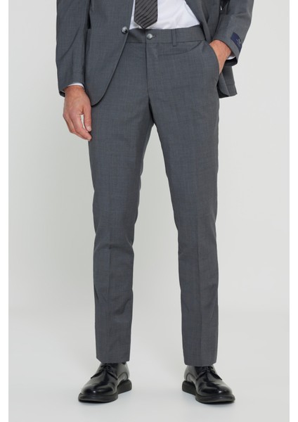 Slim Fit Dar Kesim Mono Yaka %100 Yün Takım Elbise fırsatları