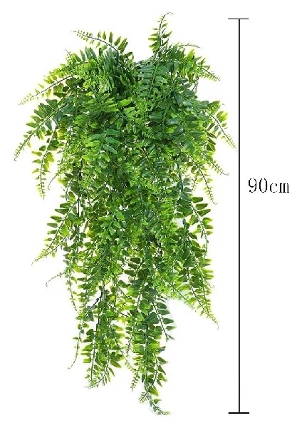 Fern Yapay Asılı Bitkiler Asılı Bambu Yaprakları Asma Kaplumbağa Yaprağı Bitki Şanslı Bambu Noel Sonbahar Parti Ev Duvar Dekorasyonu (Yurt Dışından)