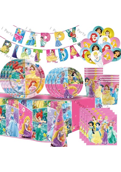 Balonlar5-6 Adet Disney Prenses Parti Süslemeleri Karışık Rapunzel Prenses Tek Kullanımlık Sofra Plakaları Balonlar Banner Kızlar Için Doğum Günü Partisi (Yurt Dışından) fiyatları