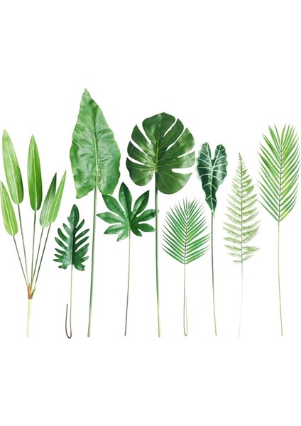 Lu Luo Ye Yapay Tropikal Monstera Kwai Palmiye Ağacı Yaprakları Ev Bahçe Dekorasyonu Sahte Bitkiler Fotoğraf Arka Plan Plante Artificielle (Yurt Dışından) indirimleri