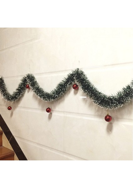 Kırmızı 2 M Yeni Yıl Noel Dekor Şerit Çelenk Noel Ağacı Yay Süsleme Yeşil Kamışı Tinsel Parti Malzemeleri Bar Üstleri Düğün Dekorasyon (Yurt Dışından)