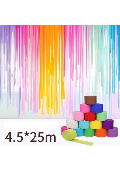 Derin MOR25 Renk Krep Kağıt Çelenk Dükkanı Düğün Ziyafet Doğum Günü Partisi Pencere Arka Plan Duvar Anaokulu Sınıf Dekorasyonu (Yurt Dışından) fiyatları