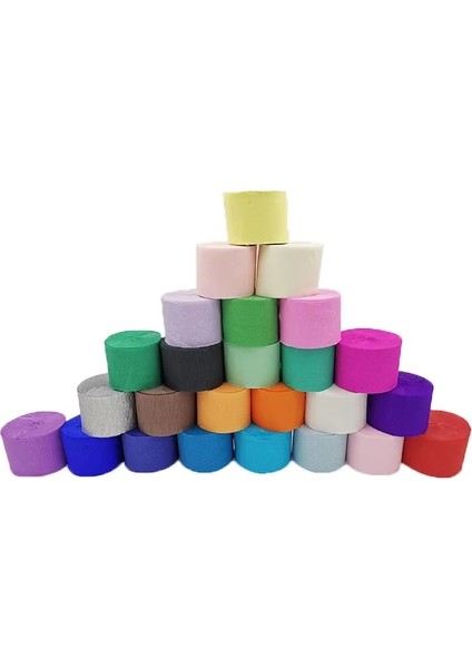 Derin MOR25 Renk Krep Kağıt Çelenk Dükkanı Düğün Ziyafet Doğum Günü Partisi Pencere Arka Plan Duvar Anaokulu Sınıf Dekorasyonu (Yurt Dışından) indirimleri