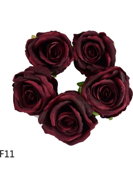 F11 5 Adet Yenı 5/10 Adet 10 cm Yapay Çiçekler Kafa Ipek Gül Çiçek Düğün Ev Dekorasyon Için Sahte Çiçekler Dıy Çelenk Karalama Defteri Malzemeleri (Yurt Dışından)