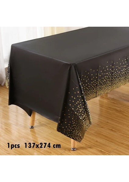 1 Adet 137X274CM Resim Olarak Mavi Altın Nokta Tek Kullanımlık Sofra Seti Lacivert Kağıt Tabak Bardaklar Payet Afiş Düğün Doğum Günü Bebek Duş Parti Süslemeleri (Yurt Dışından)