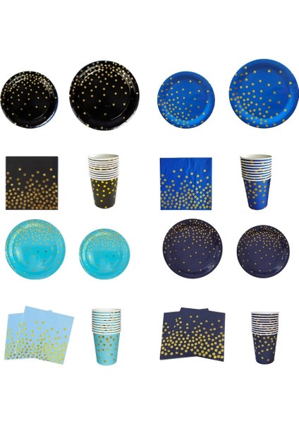 1 Adet 137X274CM Resim Olarak Mavi Altın Nokta Tek Kullanımlık Sofra Seti Lacivert Kağıt Tabak Bardaklar Payet Afiş Düğün Doğum Günü Bebek Duş Parti Süslemeleri (Yurt Dışından)