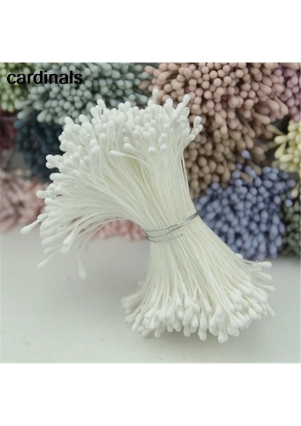 Floresan Yeşil 400 Adet 1mm Retro Mat Çift Kafaları Mini Çiçek Ercik Pistil Düğün Dekorasyon Dıy Sahte Noel Scrapbooking Hediye Kutusu Zanaat (Yurt Dışından)